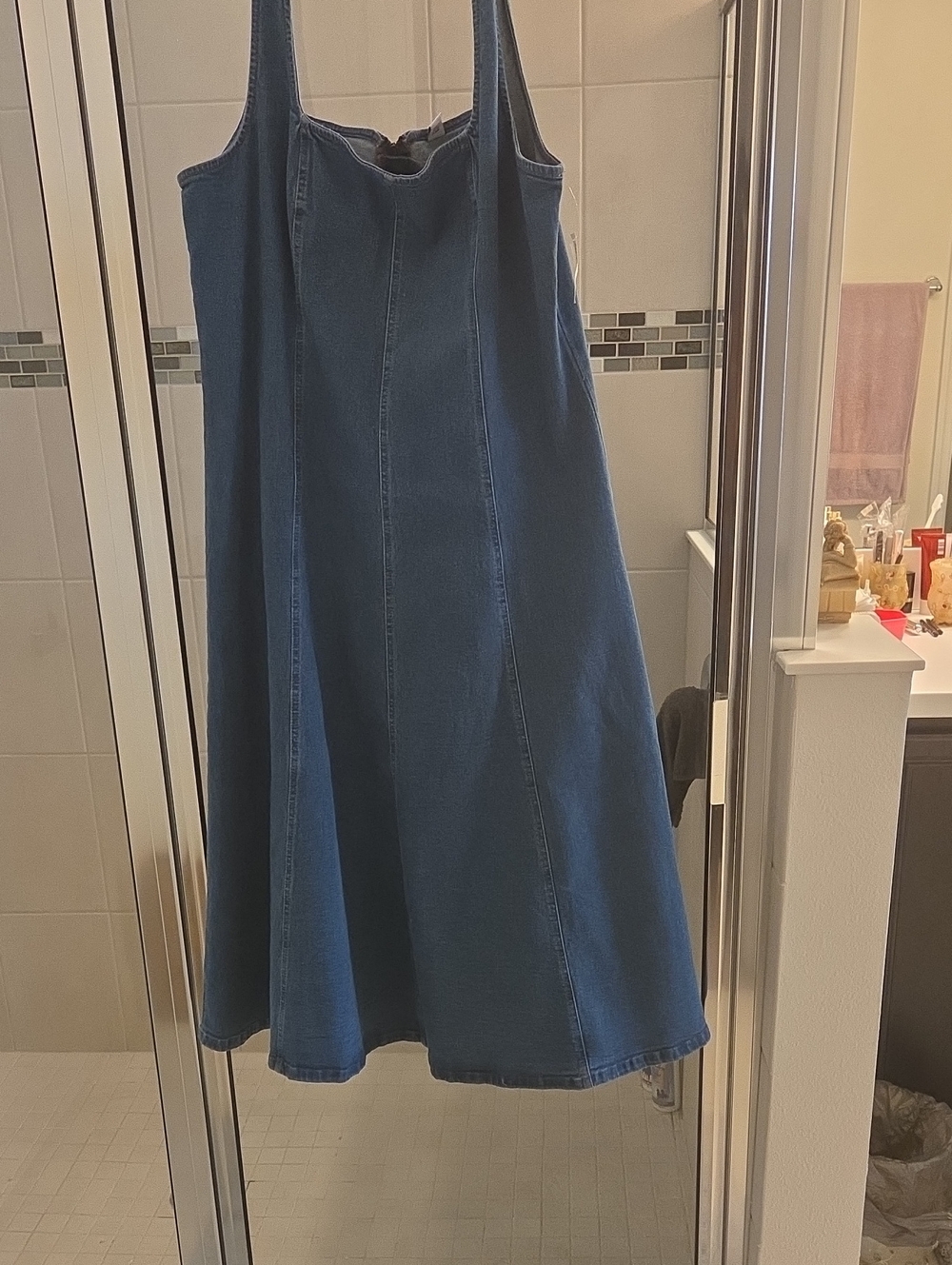 Denim Panelled Dress.